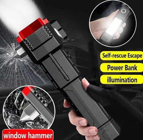 LED Search Light Hammer with Power Bank & Window Hammer
