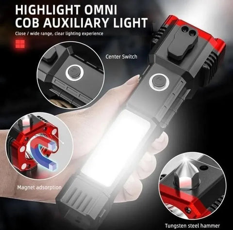 LED Search Light Hammer with Power Bank & Window Hammer